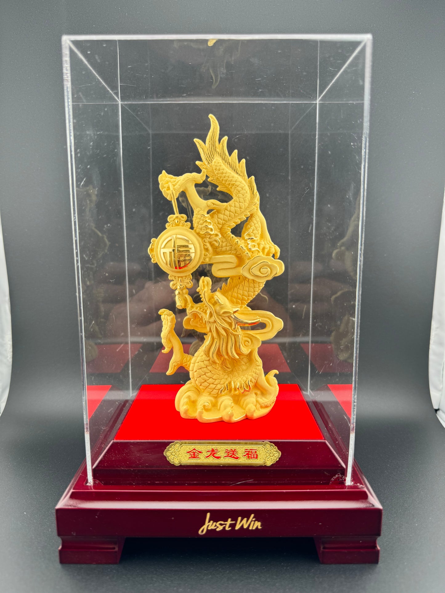 Just Win Golden Dragon Statue